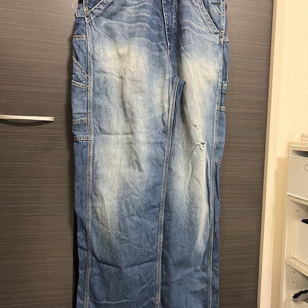 ヒステリックグラマー デニムオーバーオール インディゴ Sサイズ 中古