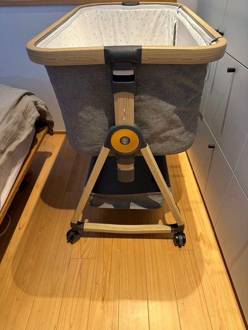 HZDMJ 2022型ベビーベッド　グレ