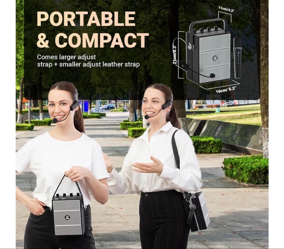 拡声器 ポータブル スピーカー 60W マイク 音楽再生 パーティー イベント