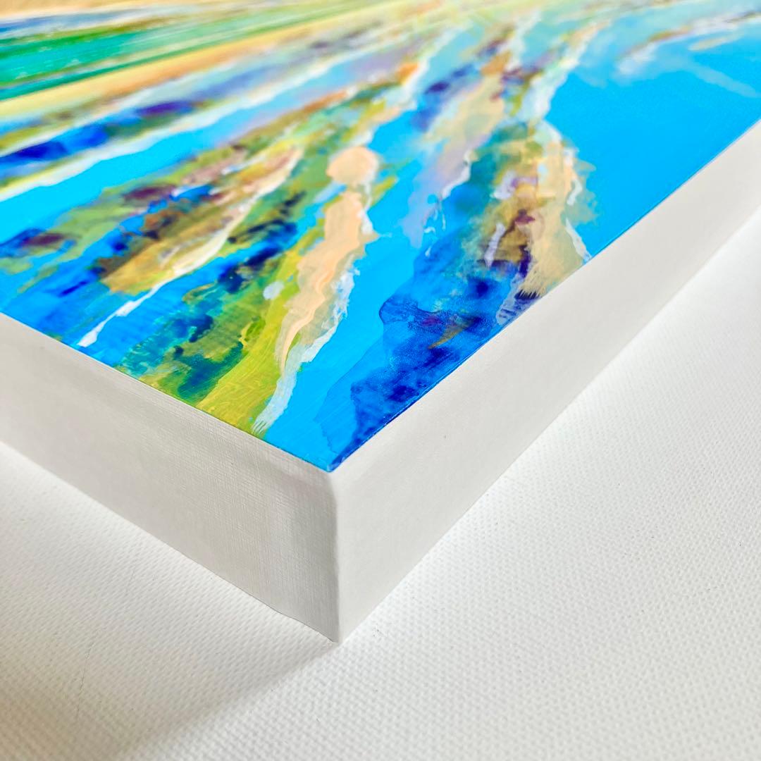 sunrise＊大きめ絵画　原画　風景画　海　空　朝日　夕日　キレイ　沖縄