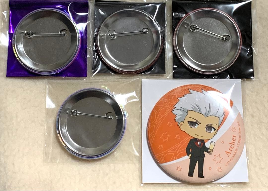 fate アーチャー 5個セット HF バッジ 原画 エミヤ