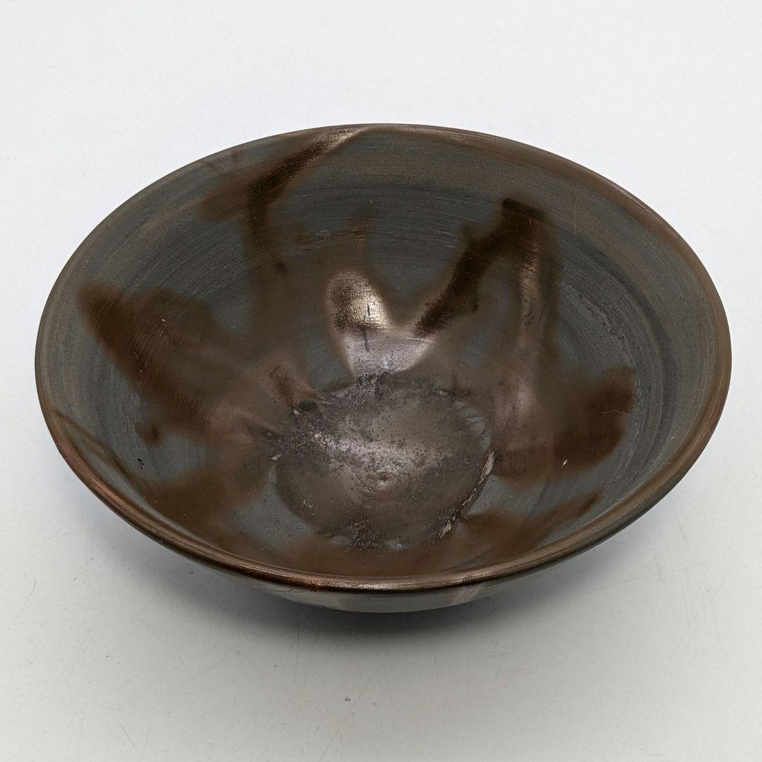 伝統工芸士柴岡秀泉 青備前緋襷茶盌 合箱 備前焼 抹茶碗 抹茶茶碗 茶道具 茶器