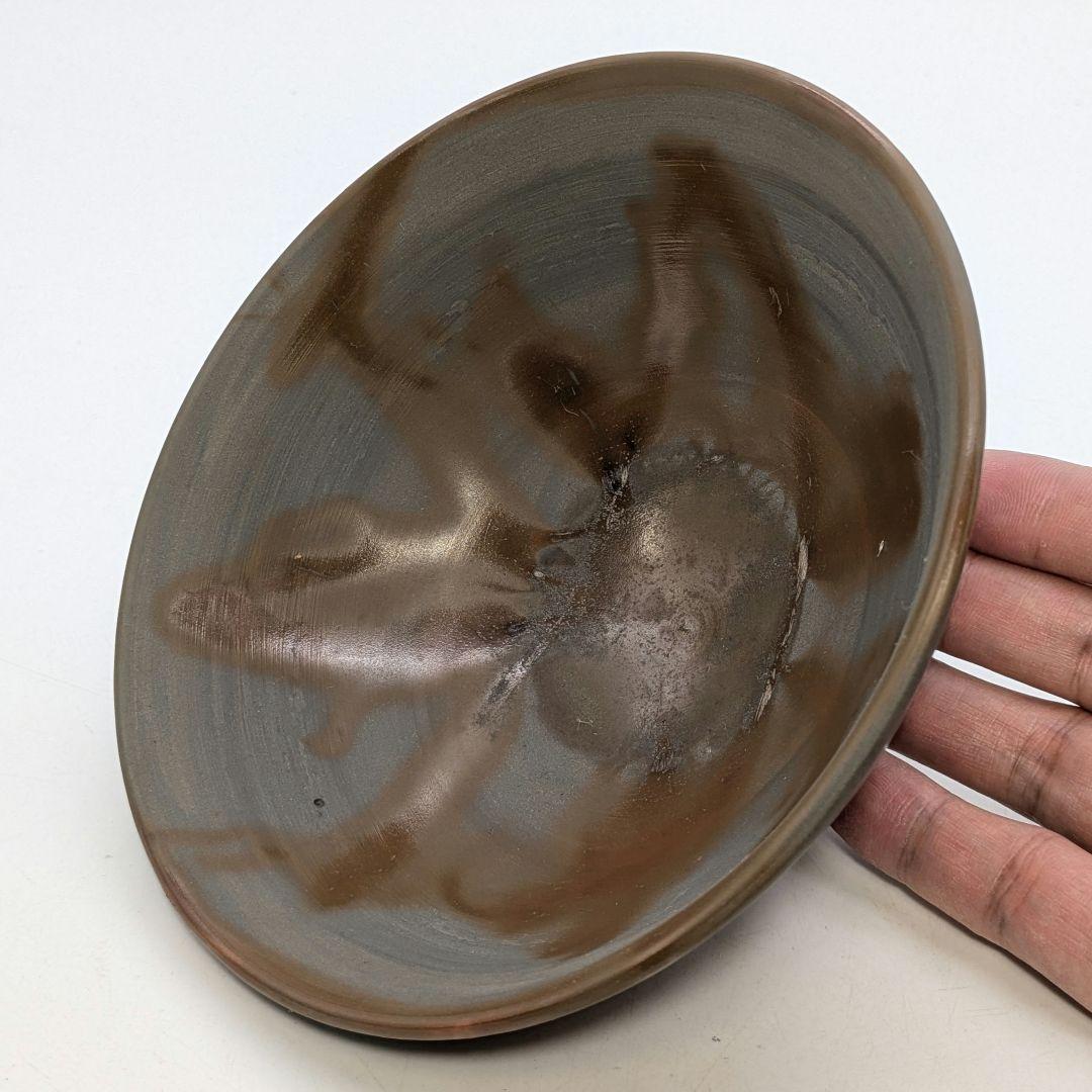 伝統工芸士柴岡秀泉 青備前緋襷茶盌 合箱 備前焼 抹茶碗 抹茶茶碗 茶道具 茶器