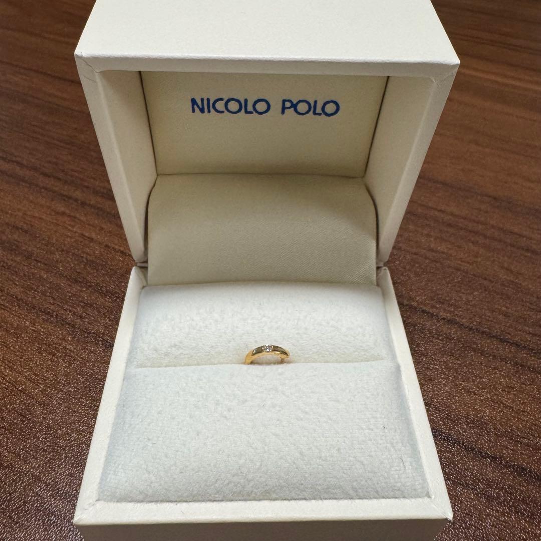 【本日限定/早い者勝ち】新品未使用 K10YG ダイヤ付きフープピアス 片耳のみ