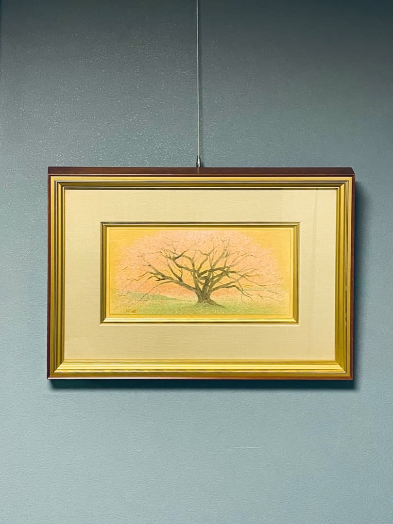 一点物◆伊藤彬 -Akira Ito-『春霞』日本画 5号 桜 ◇額も素敵です