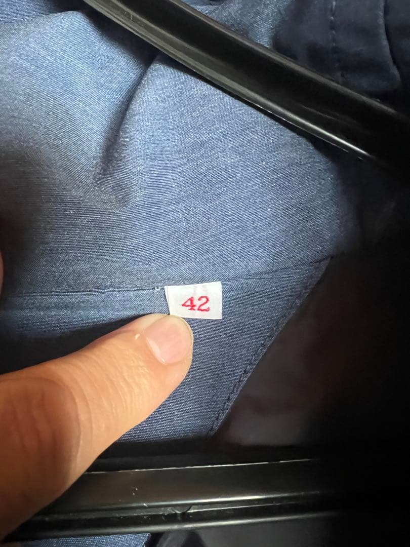 DANTON フード付きダウンジャケット ネイビー