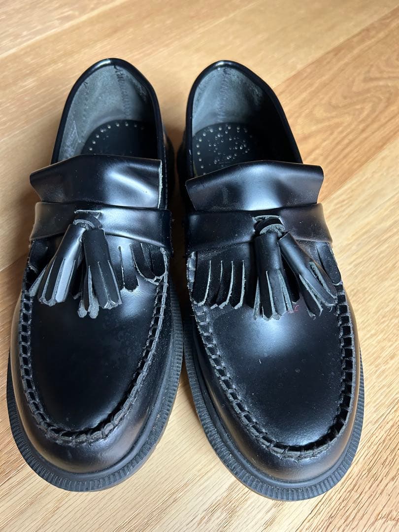 【Dr.Martin】フリンジ付きローファーブラック24cm