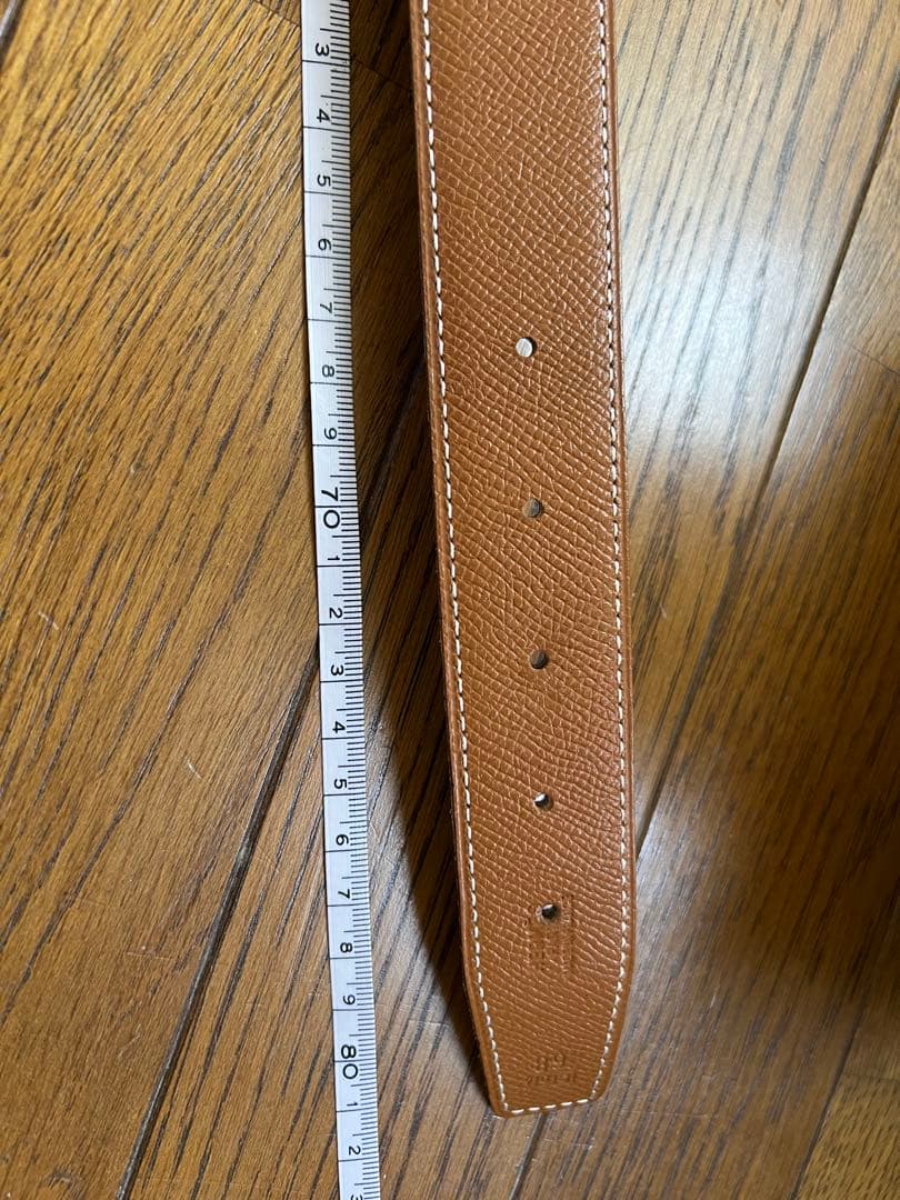 エルメスH型バックル ブラウンレザーベルト