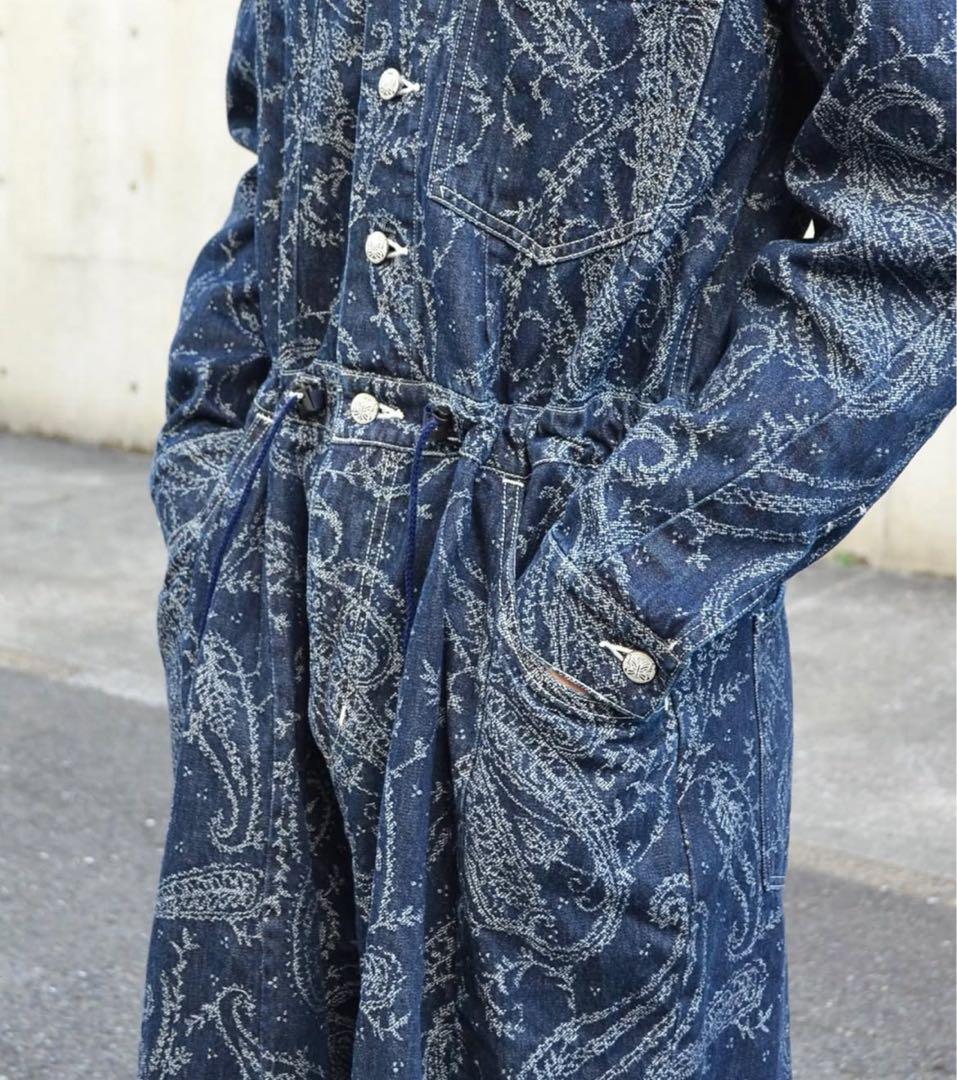 希少✨NEEDLES ペイズリーオールインワン M ネイビー