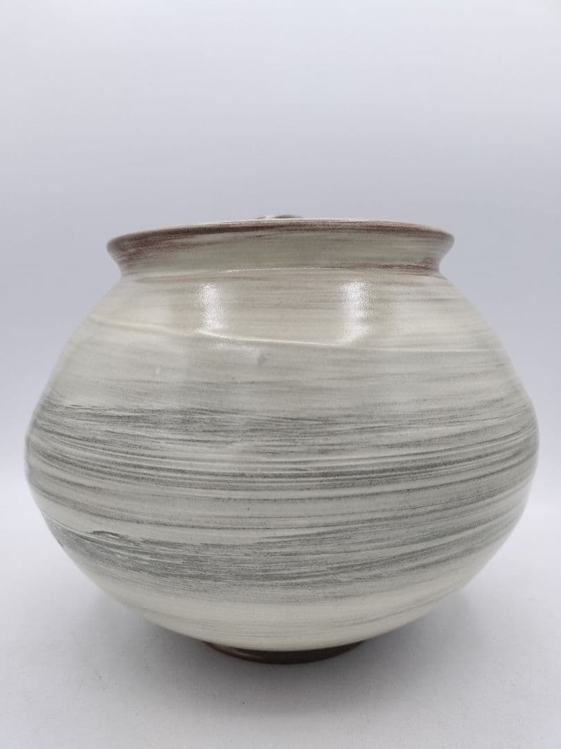 c865 水指 韓国 人間国宝 釜谷陶房 甲相浩 木箱 茶道具 古物