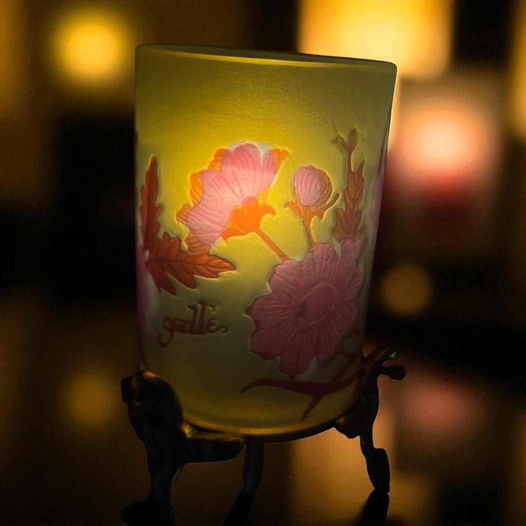 ◆証明書付◆EmileGalleエミールガレ 卓上ランプ　カメオ彫