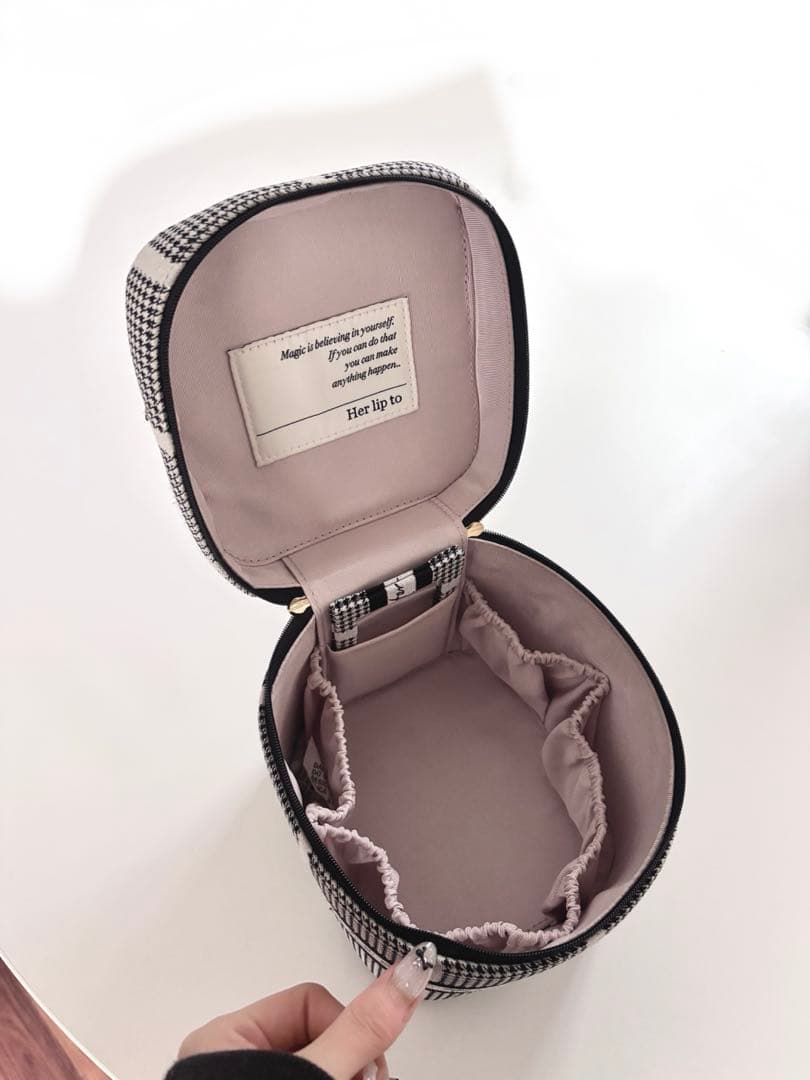 herlipto Jacquard Vanity Bag シルバー バニティ