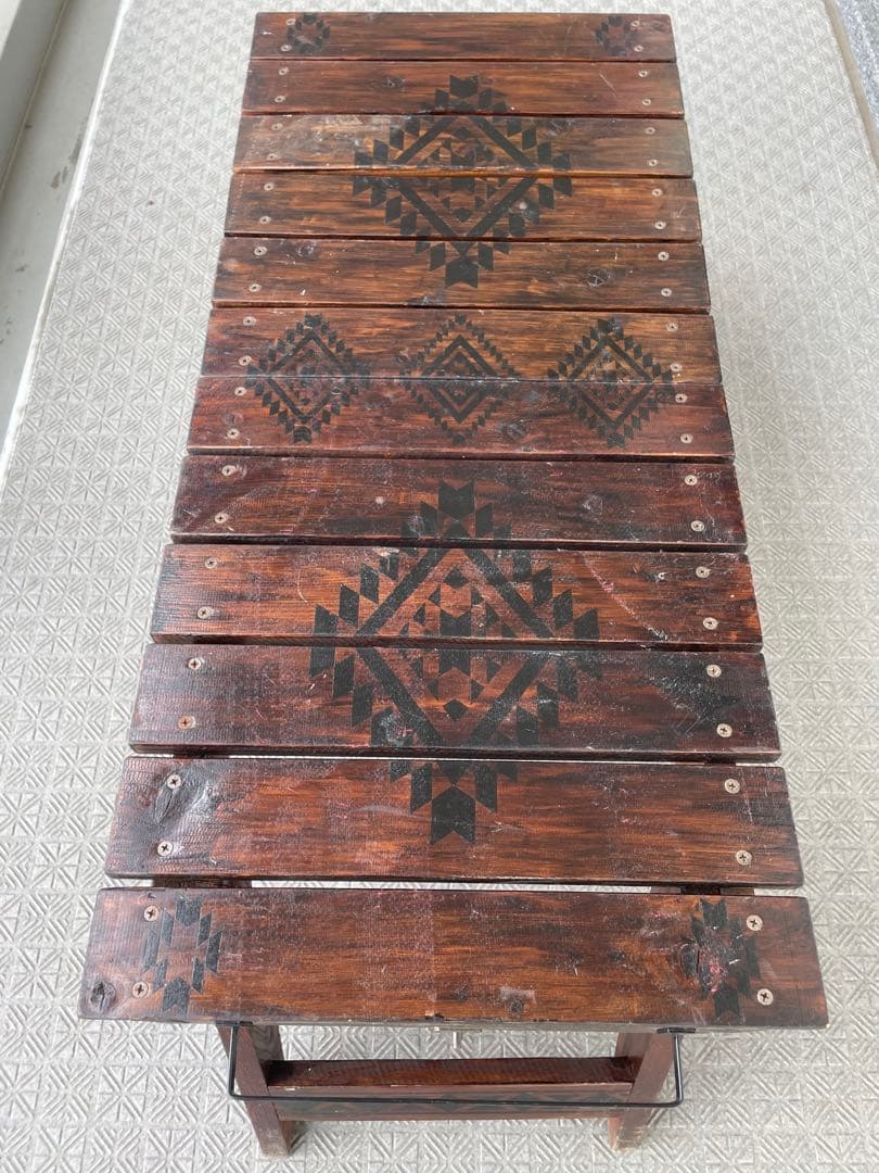 ネイティブ柄テーブル 折りたたみテーブル キャンプテーブル オルテガ