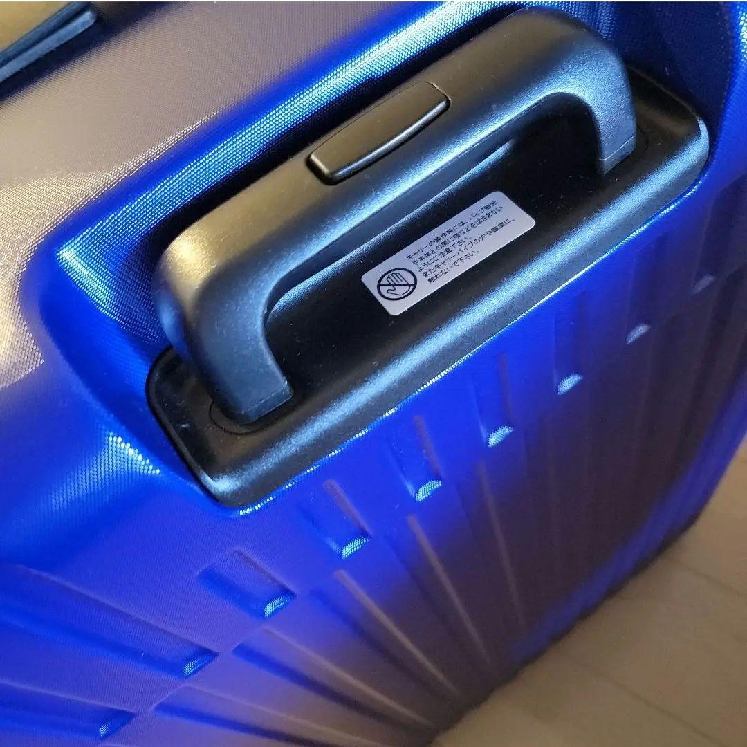 【美品】キャリーカート スーツケース 青 紫 96L　サンコー鞄