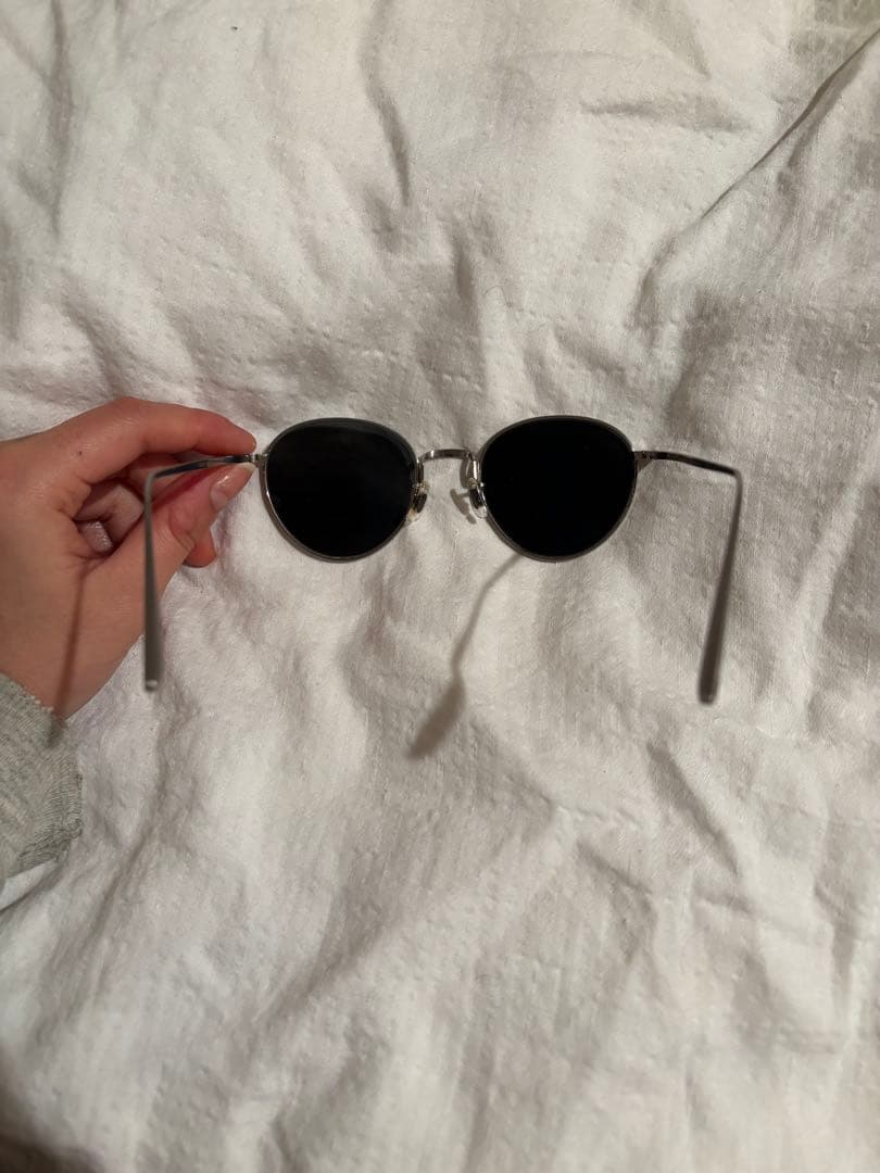 Oliver peoples ラウンドサングラス メタルフレーム ブラック