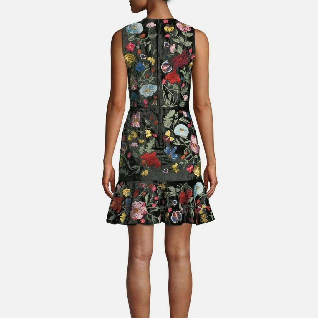 alice+olivia　アリスオリビア　花柄刺繍ワンピース　ミニドレス　xs