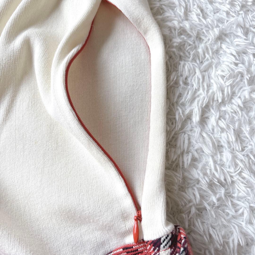 バーバリーブルーレーベル ノースリーブワンピース ノバチェック 切り替え ベルト