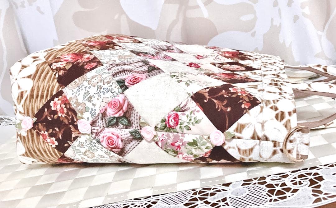 ♡*♡様 薔薇の花かご トートバッグ パッチワーク