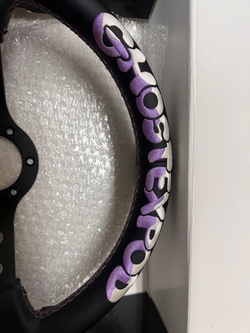 GHOSTEXPO ステアリングホイール 黒/紫