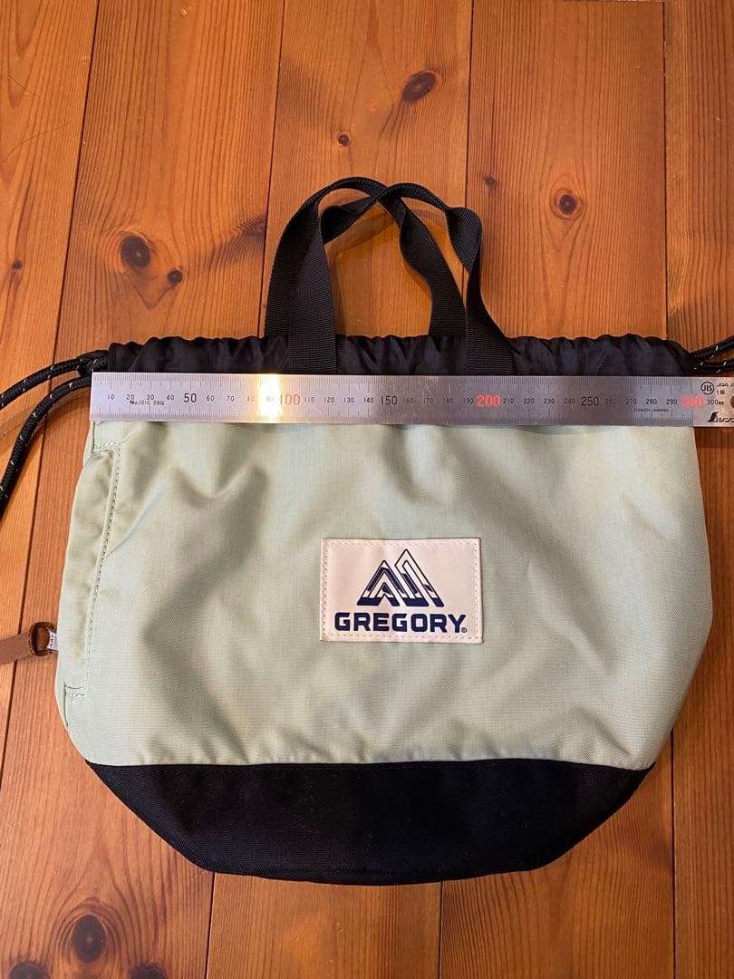 GREGORY 巾着型バッグ ライトグリーン/ブラック/CINCH BAG M