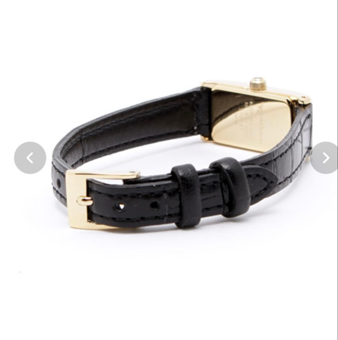 訳あり　ヴァンドーム青山　レクタングルウォッチ　ブラック　購入時59,400円