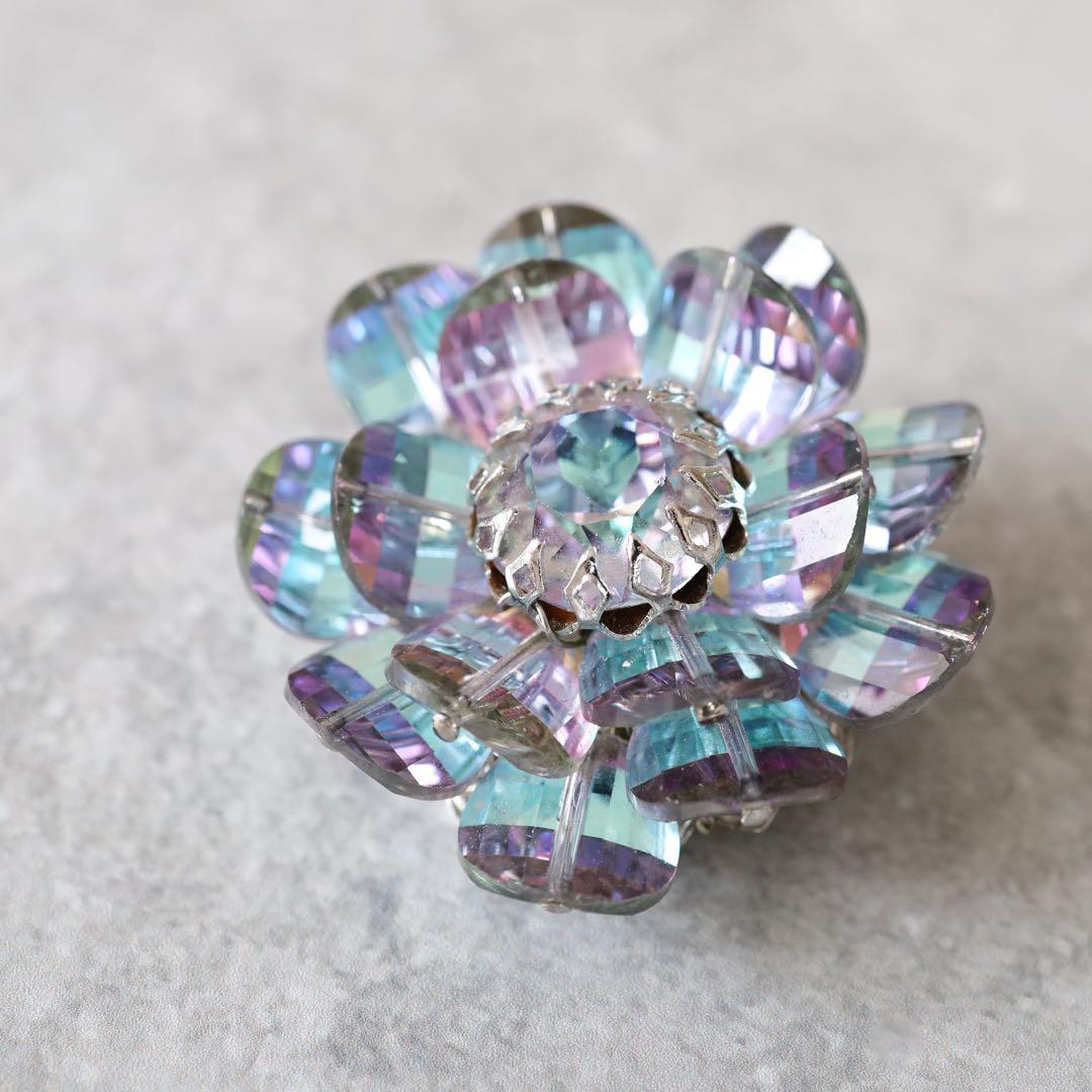 レア！✧刻印有✧ VENDOME ヴァンドーム ビンテージ ブローチ ガラス