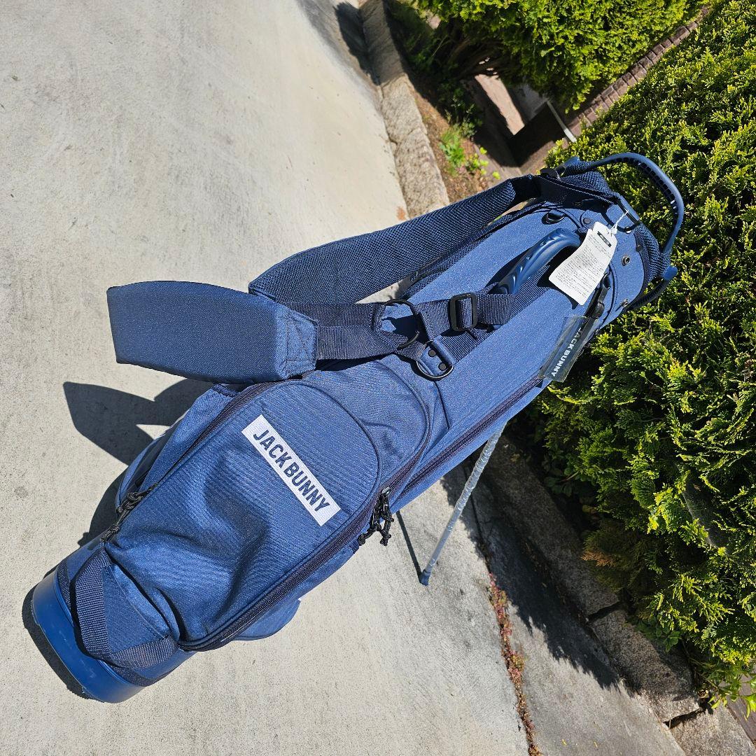 新品未使用【ジャックバニー】スタンド式キャディバッグ ネイビー