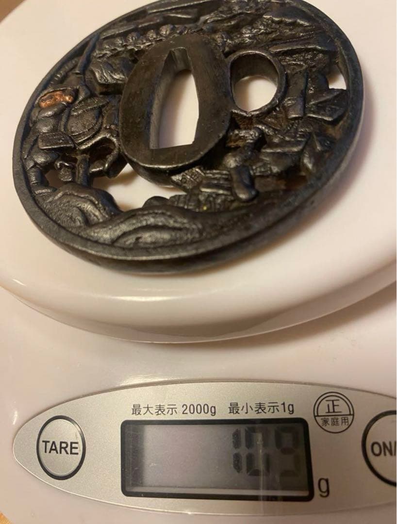 希少　鍔　つば　日本刀　刀鍔　鐔　ツバ　アンティーク 美術品