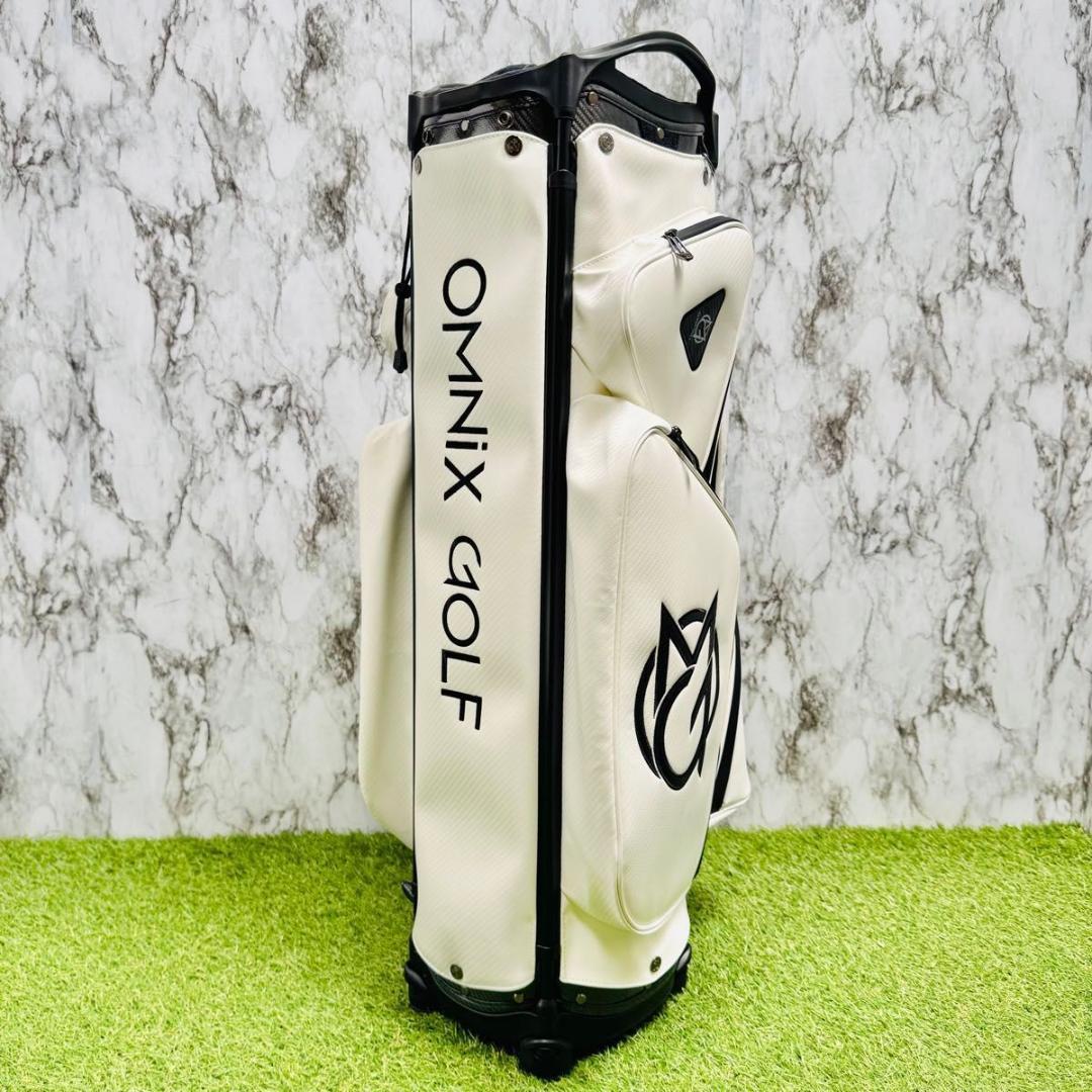 【新品未使用】オムニックス カート式 キャディバッグ ゴルフバッグ ホワイト