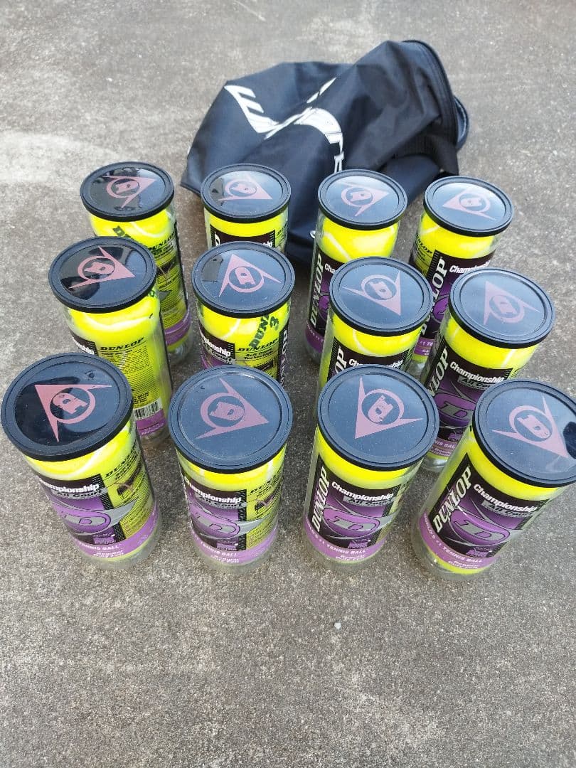 ダンロップ　硬式テニスボール　新品未使用　当時物　現状販売　１缶３個入【３６球】