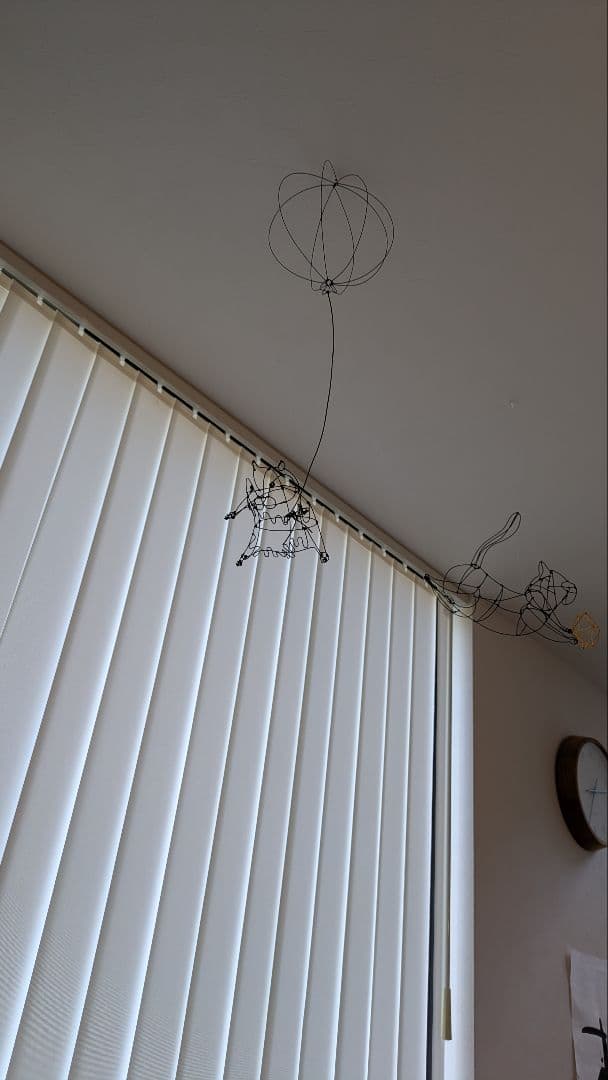 風船ハムスターのワイヤーアート