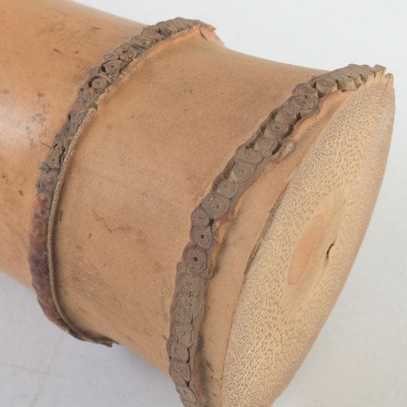 茶道具　古竹製　一重竹花生　花押あり　仰止斎（松尾宗古）書付共箱　C　9723