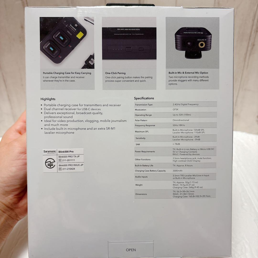 Saramonic ワイヤレスマイク　ピンマイク　取材　自撮り