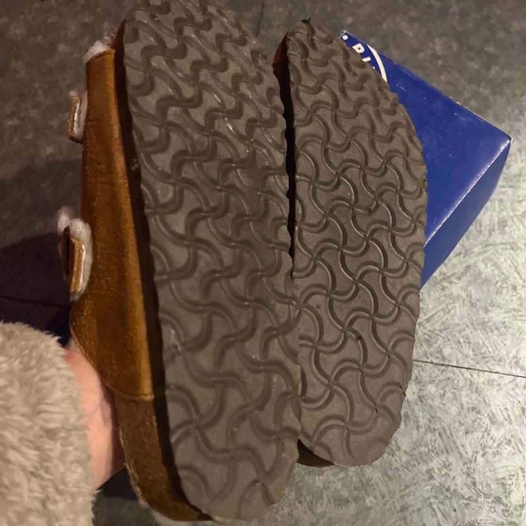 BIRKENSTOCK アリゾナ シアリング スエードレザー ミンク 38