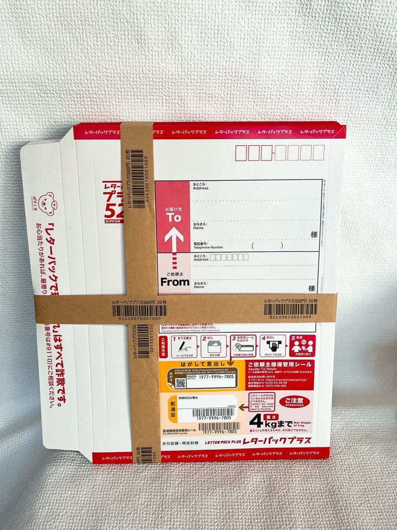 [新品未使用・送料無料] レターパックプラス 520×20枚