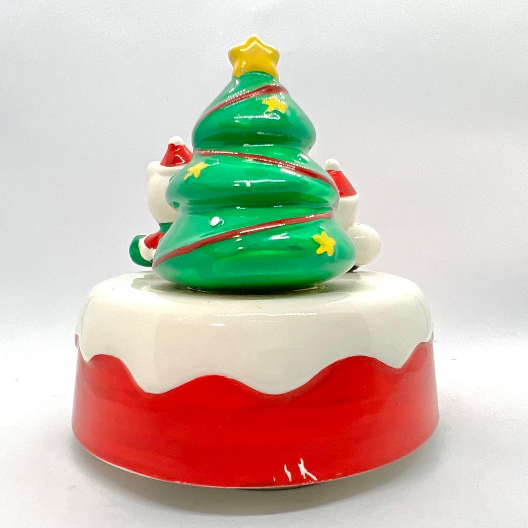 【激レア】1990年製 箱付き ハローキティ 陶器製 クリスマス オルゴール