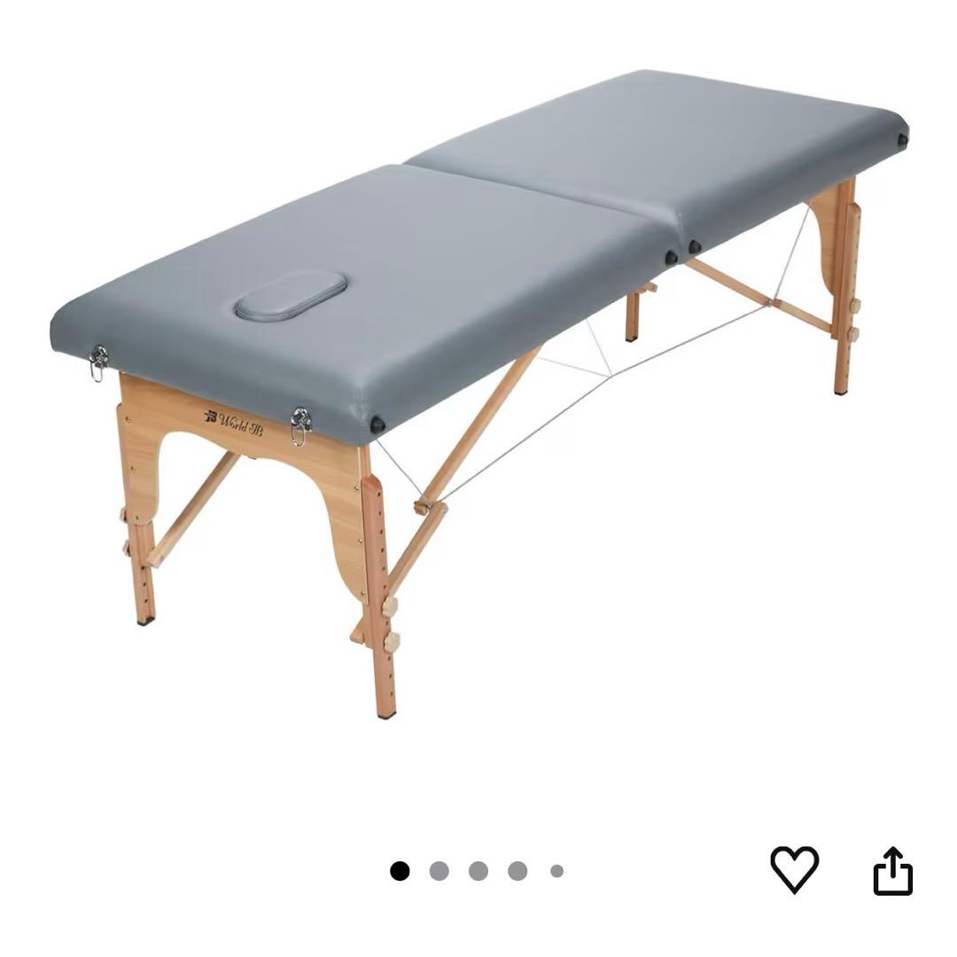 送料込　折りたたみマッサージベッド グレー 185x70x51-83cm 美品