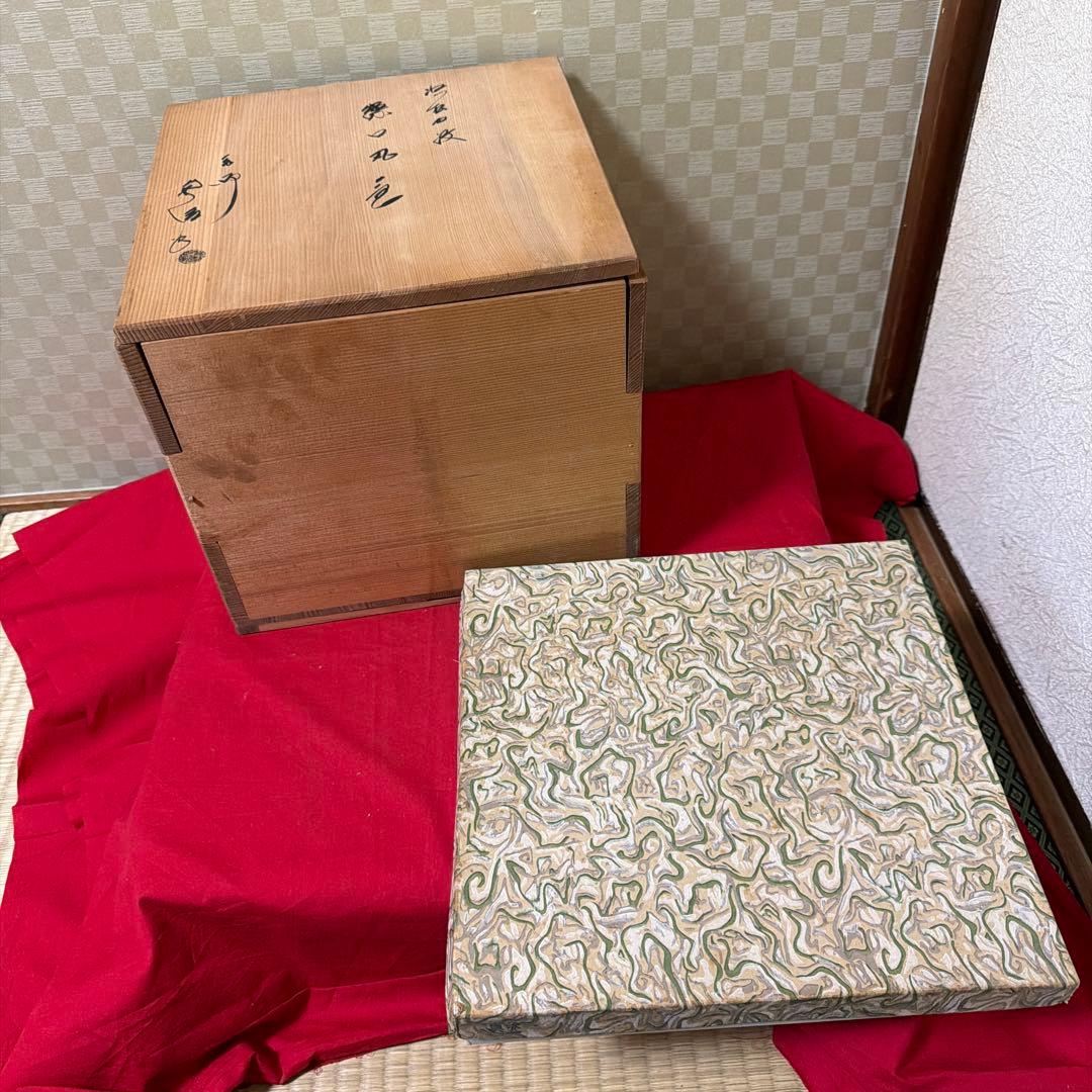 風炉釜　未使用 茶道具 釜師 佐藤浄清 浜松紋 繰口丸釜 身在銘　釜印 栞 共箱