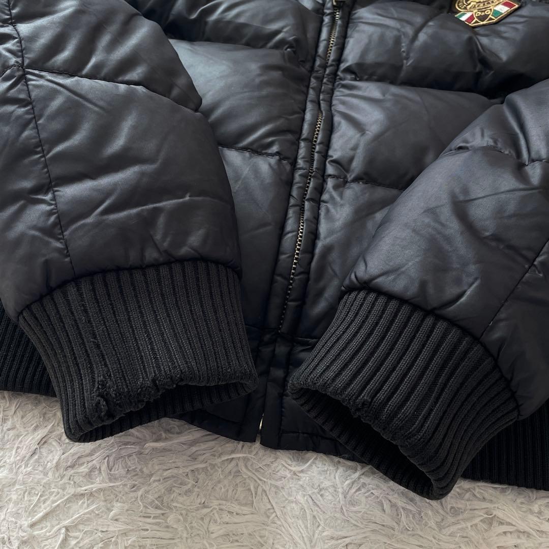 DOLCE&GABBANA フーデット パファージャケット コヨーテファー 黒