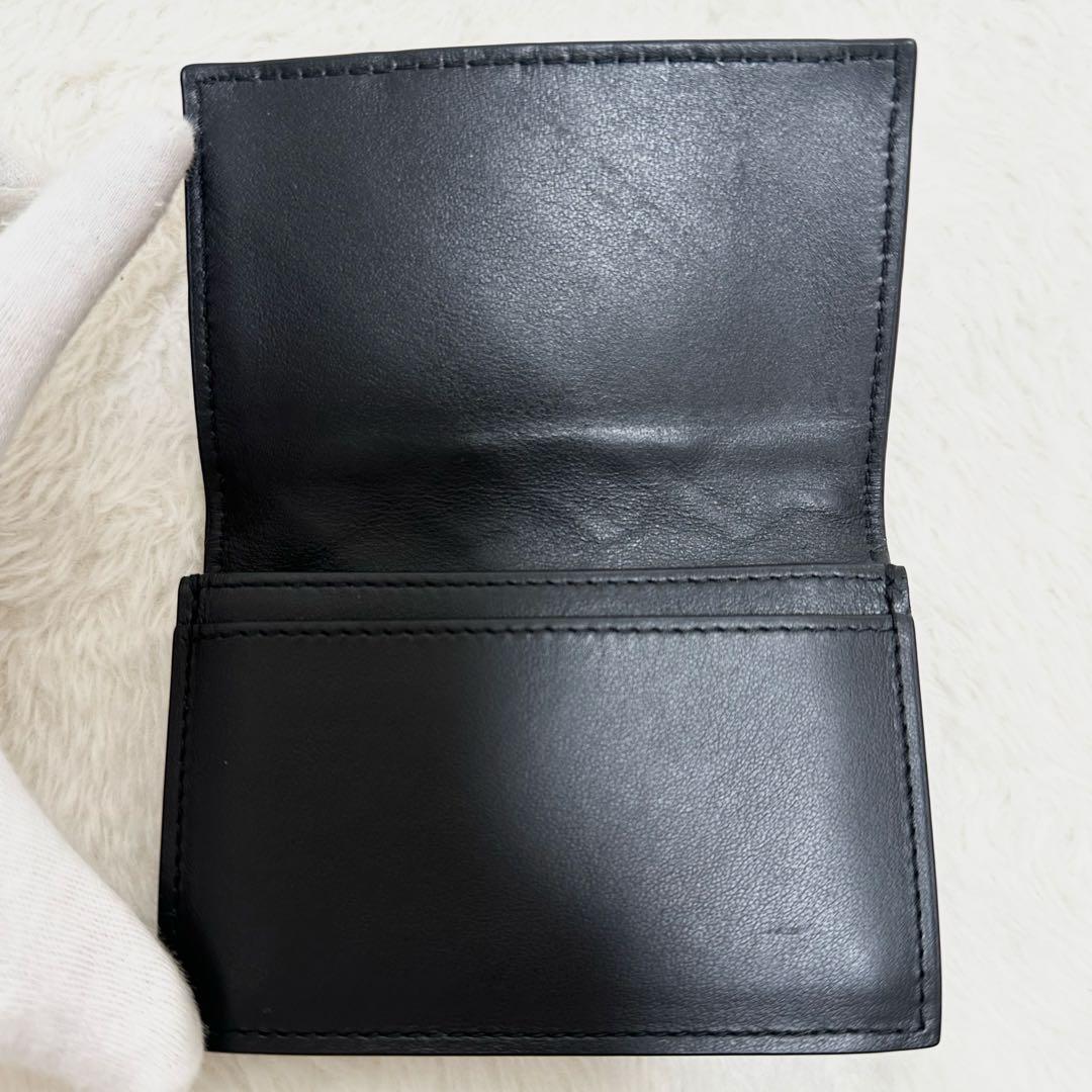 美品✨ボッテガヴェネタ イントレチャート カードケース 名刺入れ ブラック 本革
