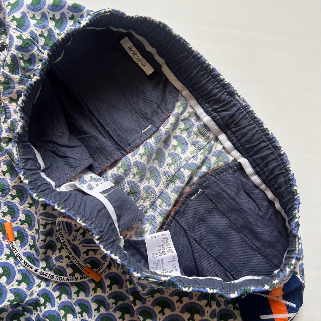 MARK&LONA マークアンドロナ　総柄　ハーフパンツ　ドクロ　46 メンズ