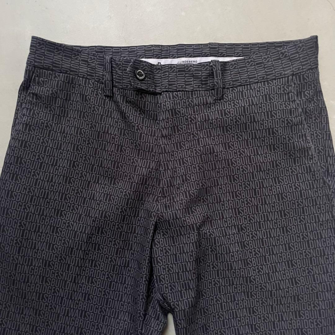 J.LINDEBERG ジェイリンドバーグ ロゴ総柄ロングパンツメンズ30/30