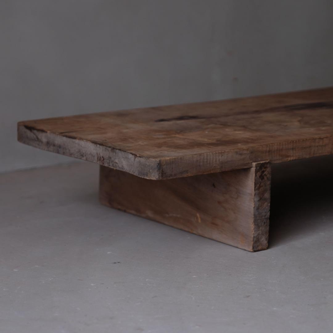 桜材 古い裁ち台　ローテーブル 座卓 文机 サイドボード テレビ台 花台 展示台