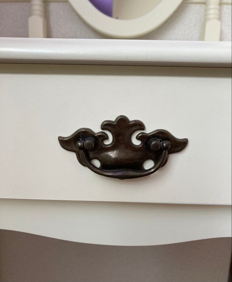 姫系　ホワイトドレッサー スツール付き