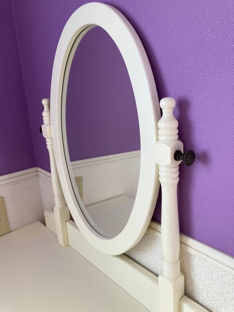 姫系　ホワイトドレッサー スツール付き