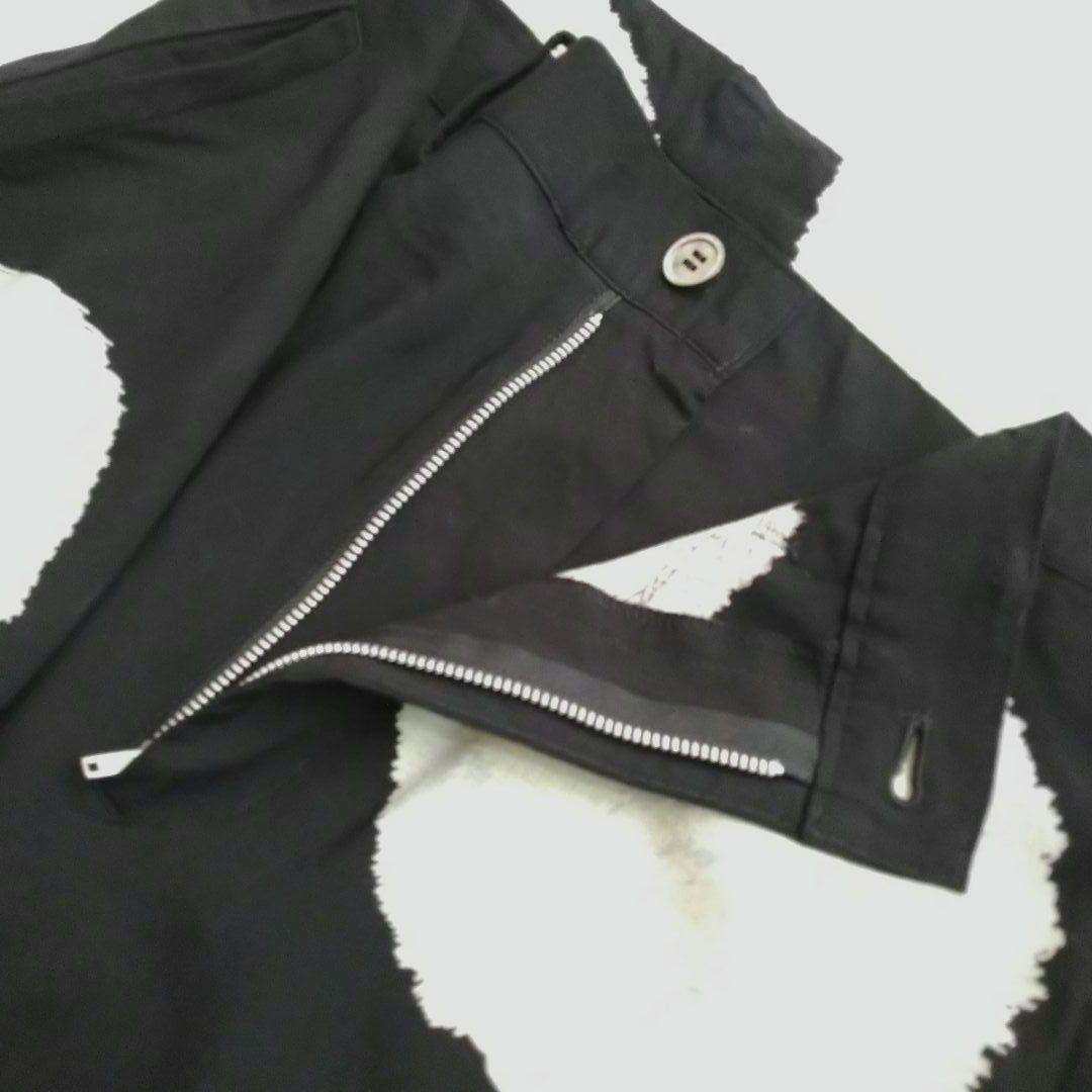 ヨウジヤマモト ドット柄 サルエルパンツ 黒白水玉模様 2