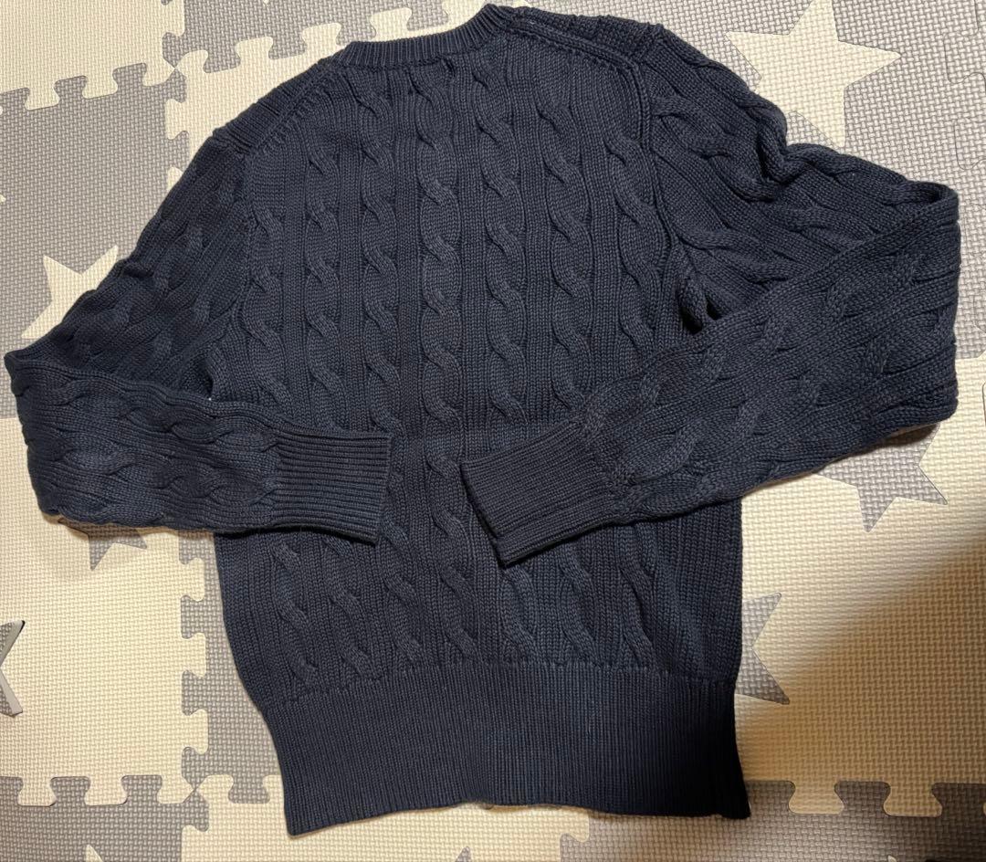 ポロラルフローレン　ケーブルニットカーディガン ネイビー　XS