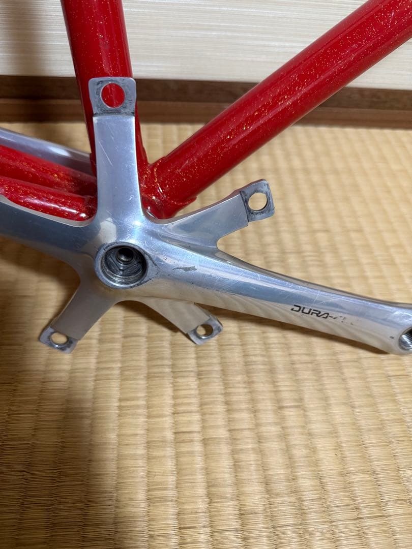 NJS UMEZAWA 金ラメ fc7600 クランク付きフレームセット