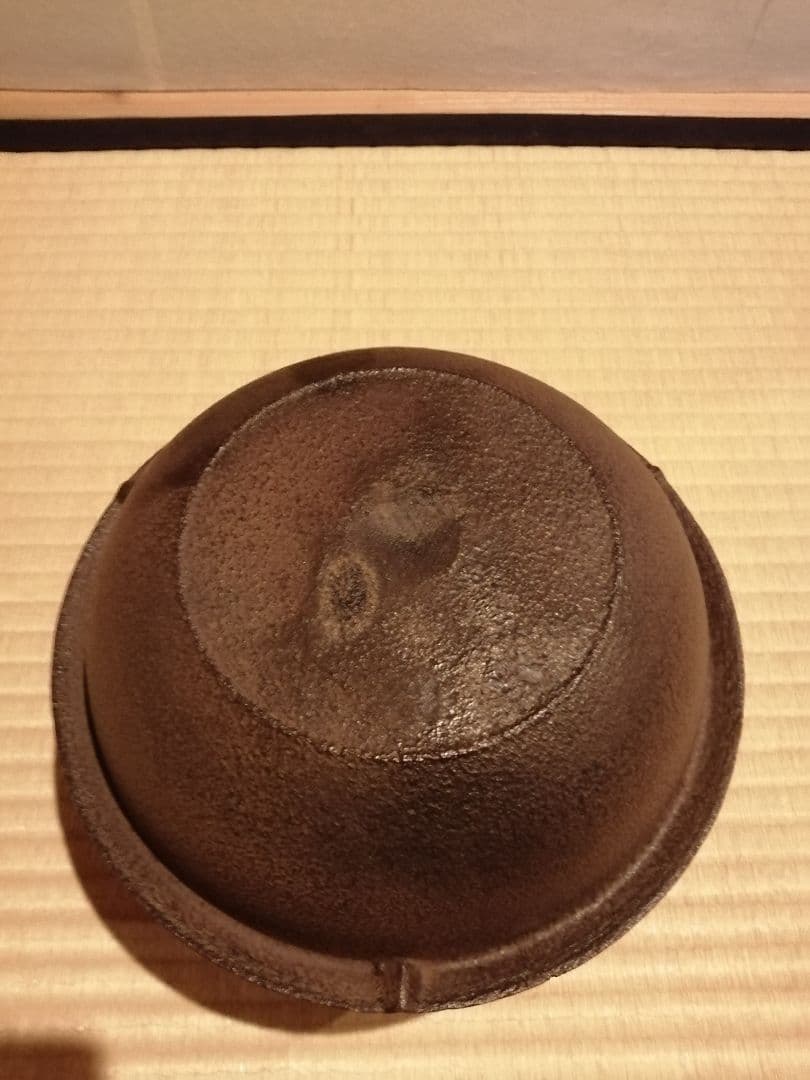 【茶事具】釜師政光、風炉師雄芳造　唐銅朝鮮風炉釜　茶釜　釜387