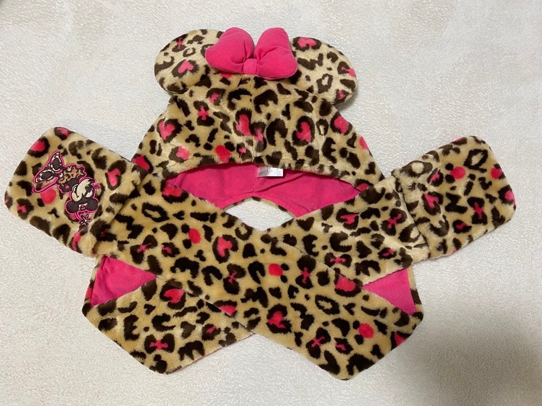 ディズニー　ミニー　ヒョウ柄　カチューシャ　ファンキャップ レオパード　セット